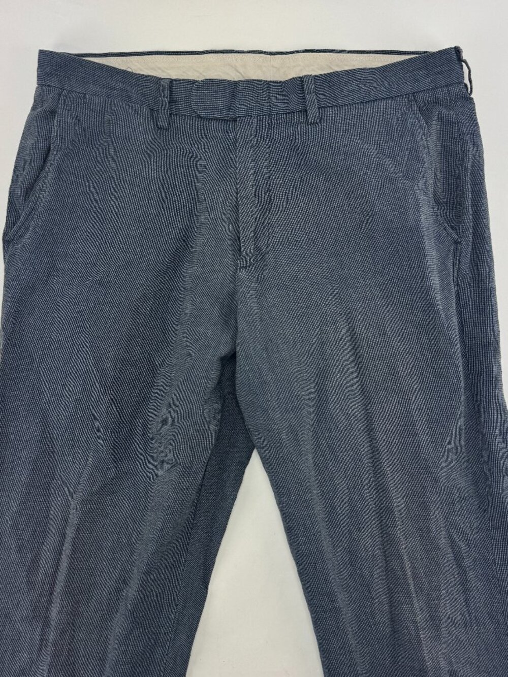 J.Crew Bowery Slim Fit Pants Linen Blend Chino Blue